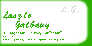 laszlo galbavy business card